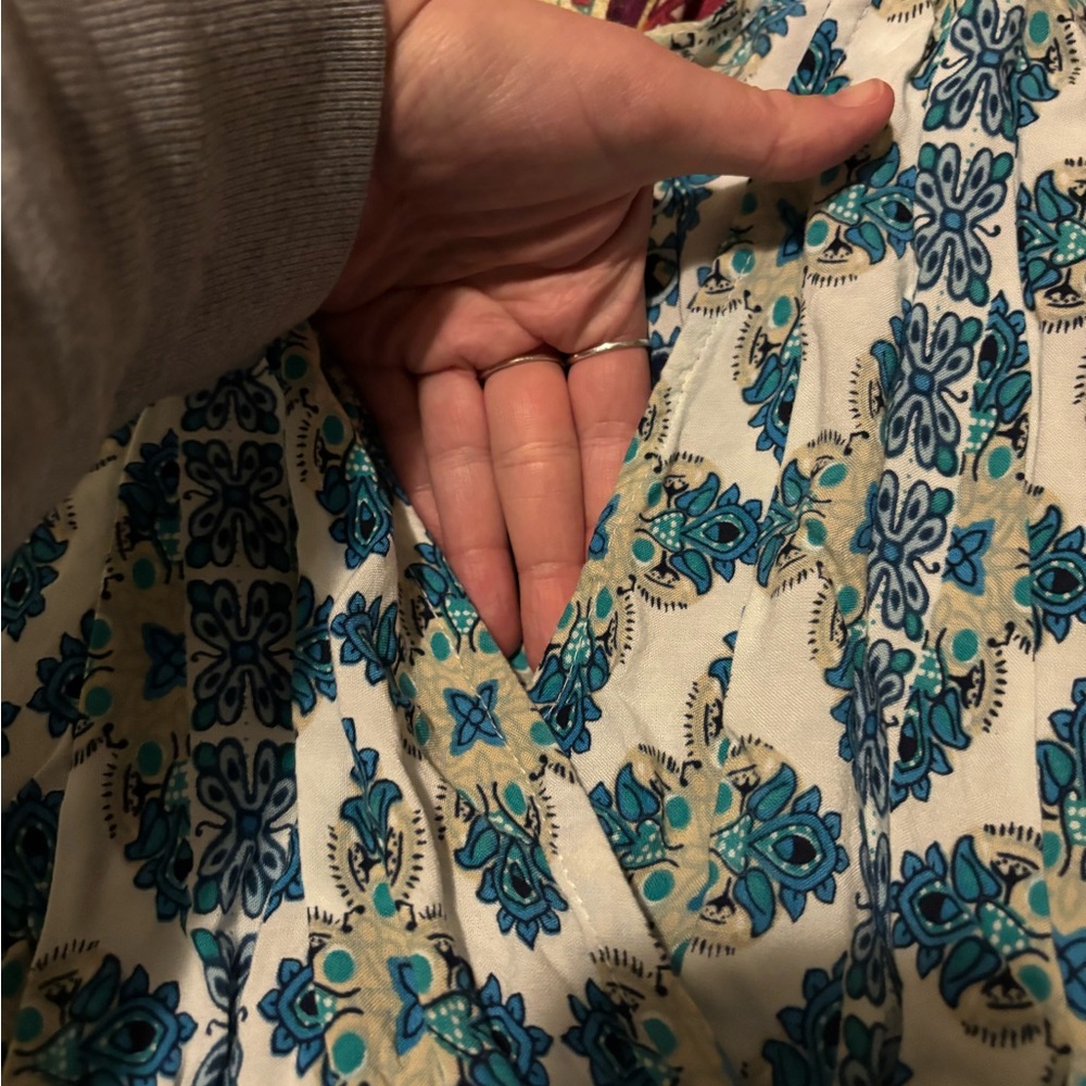 Bohemian Patterned Dress with Pockets - Picture 3 of 11